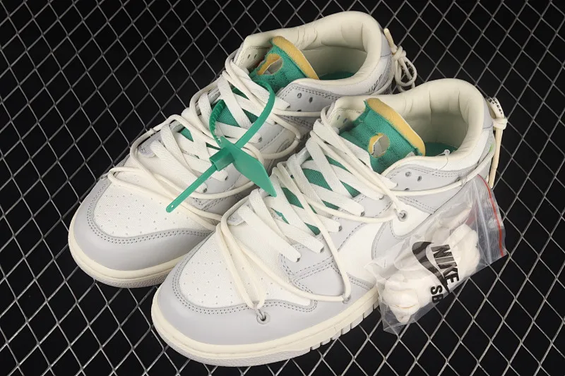 All Categories Nk SB Dunk Series Nk SB Dunk Low Low-top sneakers Pure original version OF x Nk Dunk Low OW Gray SB smashed backboard fashion casual sneakers DM1602-121